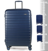 Obrázek z Sada cestovních kufrů ROCK TR-0214/3 ABS - tmavě modrá - 93 L / 60 L + 10% EXPANDER / 42 L + 13% EXPANDER 