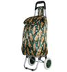 Obrázek z Nákupní taška na kolečkách METRO ST-01F - zelená/béžový list - 35 L 