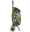 Obrázek z Nákupní taška na kolečkách METRO ST-01F - zelená/béžový list - 35 L 