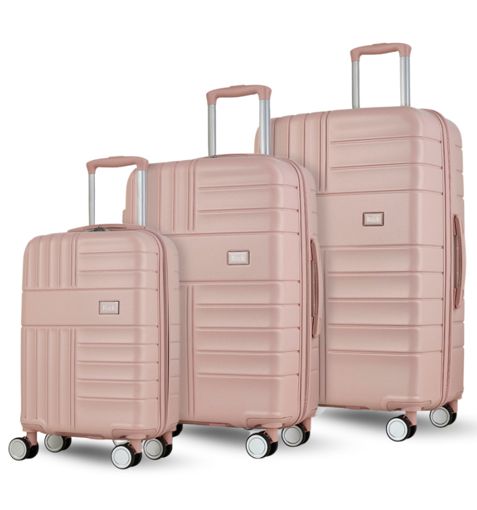 Obrázek z Sada cestovních kufrů ROCK Aspen TR-0282/3 PP - růžová - 103 L / 61 L / 36 L 