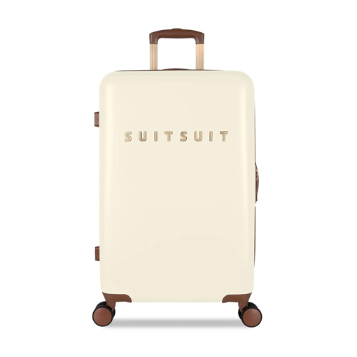 Obrázek z Plastový kufr SUITSUIT® Fab Seventies Antique White M - bílá - 60 L 