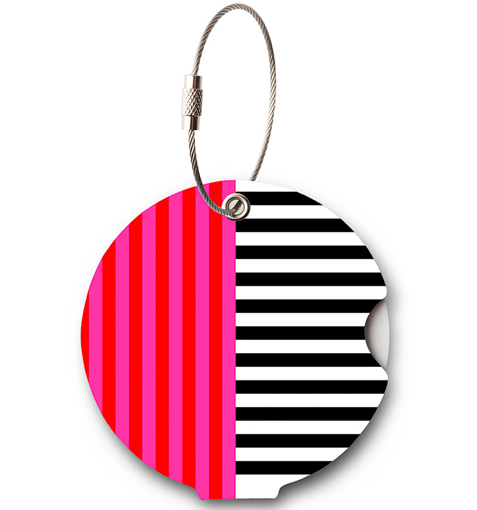 Obrázek z Jmenovka na kufr Addatag - Multi Stripes Pink 