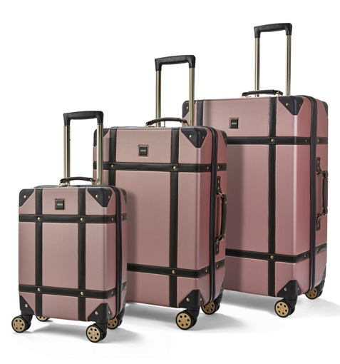 Obrázek z Sada cestovních kufrů ROCK TR-0193/3 ABS - růžová - 94 L / 60 L / 34 L 