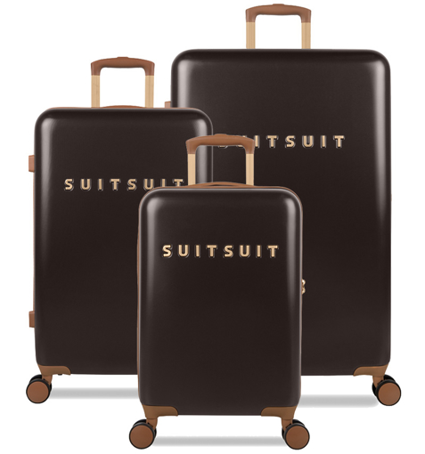 Obrázek z Sada cestovních kufrů SUITSUIT TR-7131/3 - Classic Espresso Black - 91 L / 60 L / 32 L 