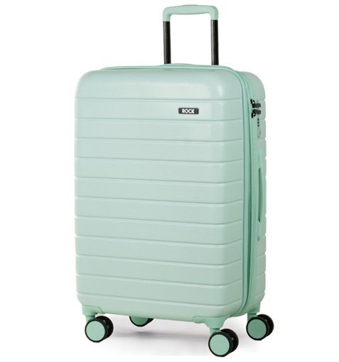 Obrázek z Cestovní kufr ROCK TR-0214/3-M ABS - světle zelená - 60 L + 10% EXPANDER 