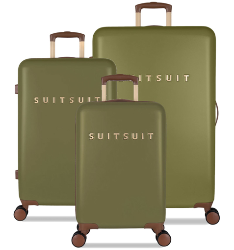Obrázek z Sada cestovních kufrů SUITSUIT TR-7151/3 Fab Seventies Martini Olive - 91 L / 60 L / 32 L 