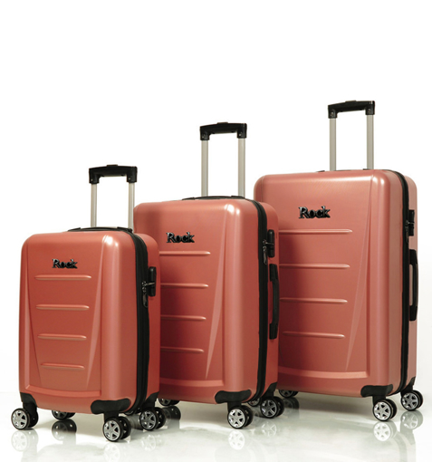 Obrázek z Sada cestovních kufrů ROCK TR-0229/3 ABS - růžová - 97 L / 71 L / 34 L 