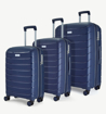 Obrázek z Sada cestovních kufrů ROCK TR-0241/3 PP - tmavě modrá - 86 L / 59 L / 36 L + 15% EXPANDER 