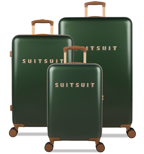 Obrázek z Sada cestovních kufrů SUITSUIT TR-7121/3 - Classic Beetle Green - 91 L / 60 L / 32 L 