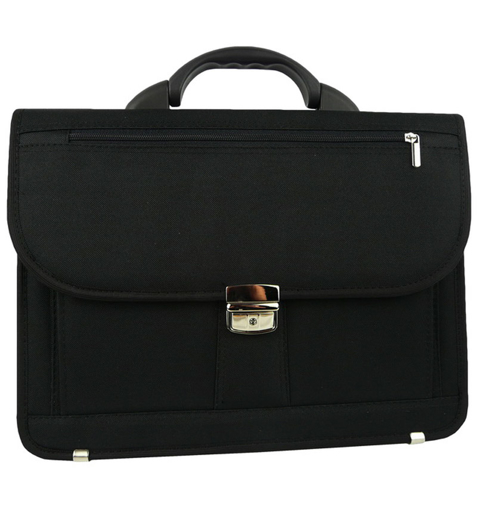 Obrázek z Aktovka REAbags 7618-T - černá/nikl - 19 L 