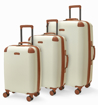 Obrázek z Sada cestovních kufrů ROCK TR-0219/3 ABS/PC - krémová - 84 L / 57 L / 35 L + 20% EXPANDER 