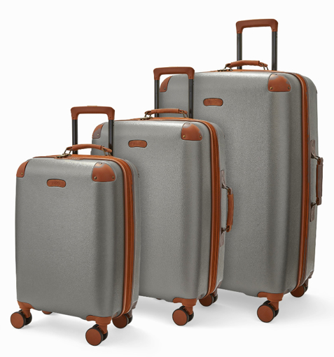 Obrázek z Sada cestovních kufrů ROCK TR-0219/3 ABS/PC - šedá - 84 L / 57 L / 35 L + 20% EXPANDER 