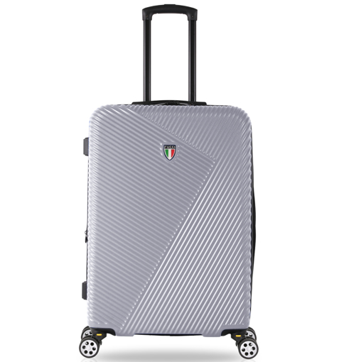 Obrázek z Cestovní kufr TUCCI T-0118/3-M ABS - stříbrná - 79 L + 35% EXPANDER 