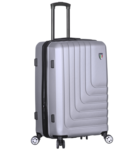 Obrázek z Cestovní kufr TUCCI T-0128/3-M ABS - stříbrná - 79 L + 35% EXPANDER 