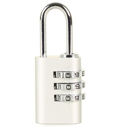 Obrázek z Bezpečnostní kódový zámek na zavazadla ROCK TA-0010 - stříbrná 