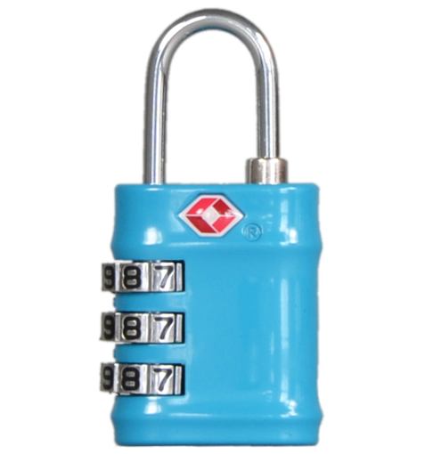 Obrázek z Bezpečnostní TSA kódový zámek na zavazadla ROCK TA-0035 - modrá 
