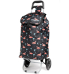 Obrázek z Nákupní taška na kolečkách HOPPA ST-57375 Flamingo - černá - 57 L 