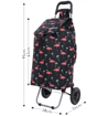 Obrázek z Nákupní taška na kolečkách HOPPA ST-57375 Flamingo - černá - 57 L 