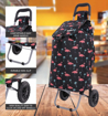 Obrázek z Nákupní taška na kolečkách HOPPA ST-57375 Flamingo - černá - 57 L 