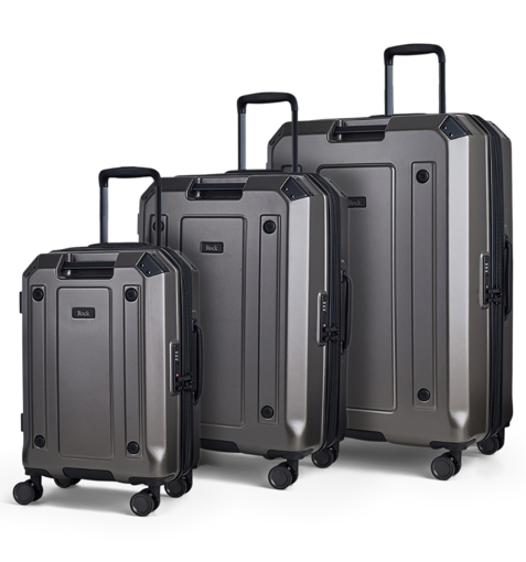Obrázek z Sada cestovních kufrů ROCK Alpine TR-0288/3 ABS/PC - charcoal - 94 L / 65 L / 39 L + 15% EXPANDER 