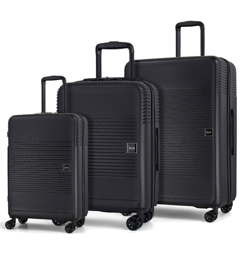 Obrázek z Sada cestovních kufrů ROCK Lincoln TR-0281/3 ABS - černá - 98 L / 62 L / 31 L 