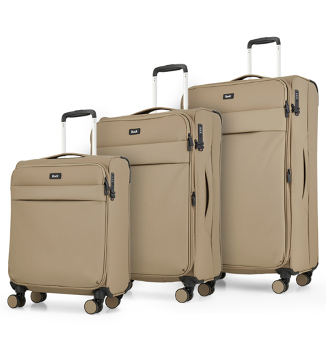 Obrázek z Sada cestovních kufrů ROCK Harper TR-0286/3 - béžová - 82 L / 50 L + EXPANDER / 34 L 