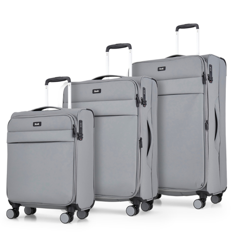 Obrázek z Sada cestovních kufrů ROCK Harper TR-0286/3 - šedá - 82 L / 50 L + EXPANDER / 34 L 