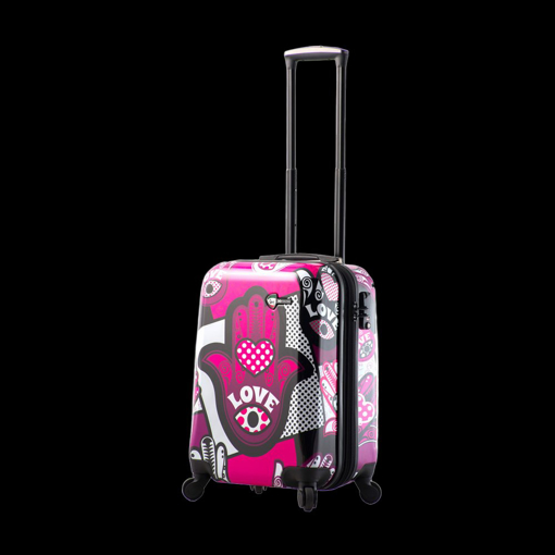Obrázek z Kabinový kufr MIA&nbsp;TORO Hamsa Love Monochrome S - barevný potisk - 39 L 