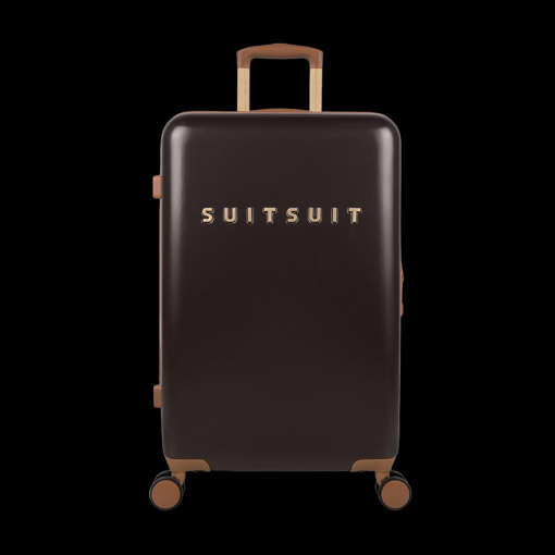 Obrázek z Plastový kufr SUITSUIT® Fab Seventies Classic Espresso Black M - černá - 60 L 