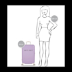 Obrázek z Plastový kufr SUITSUIT® Fabulous Fifties Royal Lavender M - fialová - 60 L 
