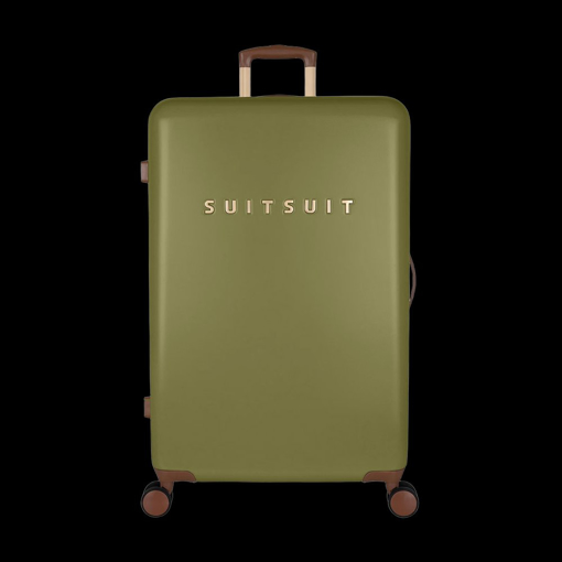 Obrázek z Plastový kufr SUITSUIT® Fab Seventies Martini Olive L - zelená - 91 L 