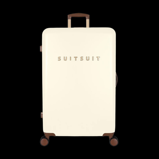 Obrázek z Plastový kufr SUITSUIT® Fab Seventies Antique White L - bílá - 91 L 