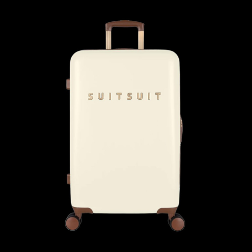 Obrázek z Plastový kufr SUITSUIT® Fab Seventies Antique White M - bílá - 60 L 