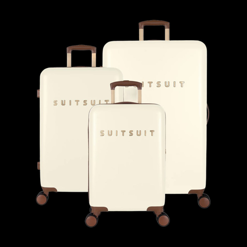 Obrázek z Sada cestovních kufrů SUITSUIT® Fab Seventies Antique White - bílá 