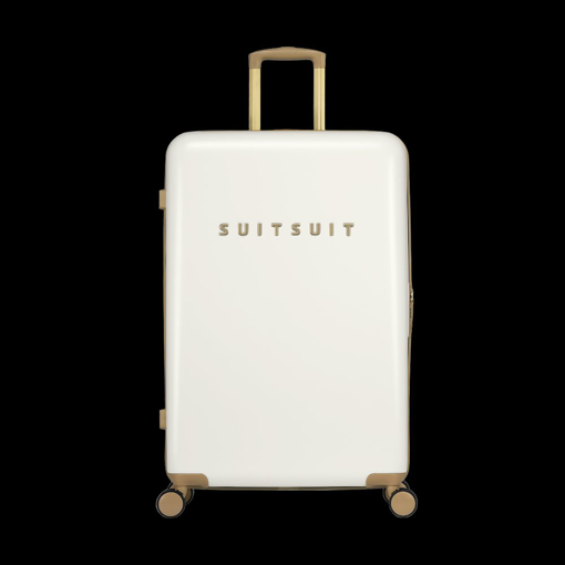 Obrázek z Plastový kufr SUITSUIT® Fusion White Swan L - 91 L 