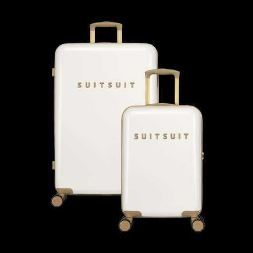 Obrázek z Sada cestovních kufrů SUITSUIT® Fusion White Swan - bílá 