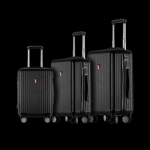 Obrázek z Sada cestovních kufrů TUCCI T-0274/3_black - černá 