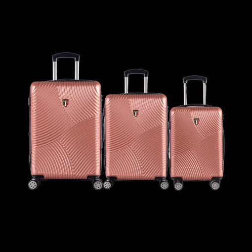 Obrázek z Sada cestovních kufrů TUCCI T-0277/3_rose-gold - růžová 