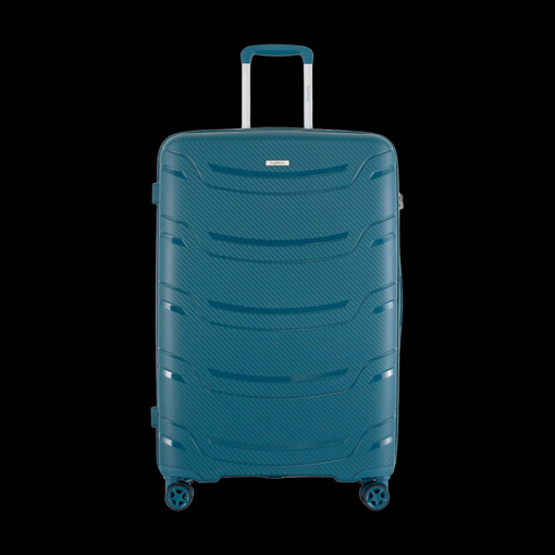 Obrázek z Plastový kufr HIGHBURY Carbon L - zelená - 92 L 