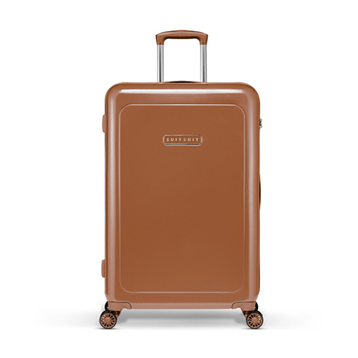 Obrázek z Plastový kufr SUITSUIT® Blossom Maroon Oak L - hnědá - 81 L 