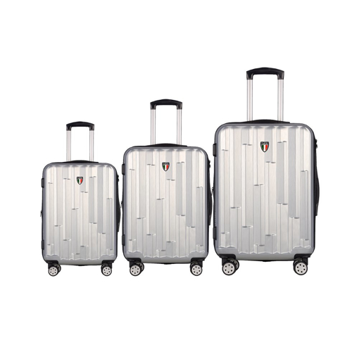 Obrázek z Sada cestovních kufrů TUCCI Riflettore - stříbrná - 91 / 58 / 31 L 