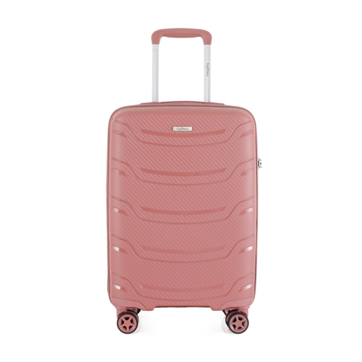Obrázek z Plastový kufr HIGHBURY Carbon M - růžová - 62 L 