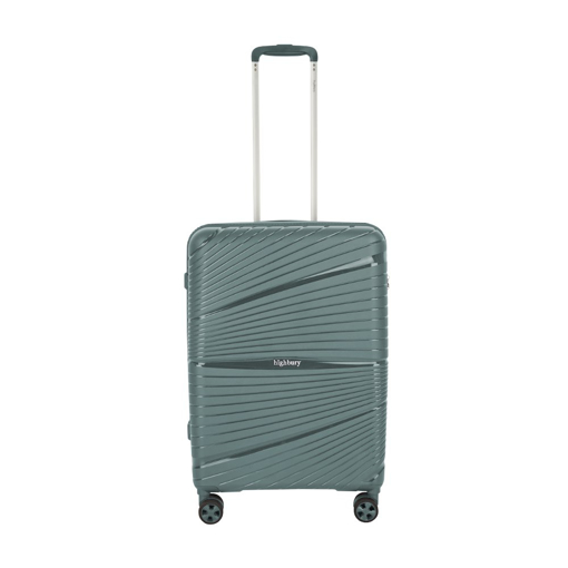 Obrázek z Plastový kufr HIGHBURY Helios M - zelená - 62 L 