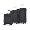 Obrázek z Sada cestovních kufrů ROCK Harper - černá - 82 / 50 / 34 L 