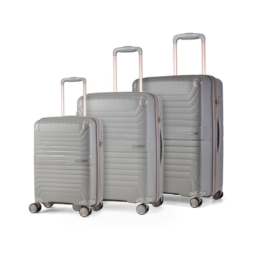 Obrázek z Sada cestovních kufrů ROCK Astrid - šedá - 100 / 65 / 36 L 