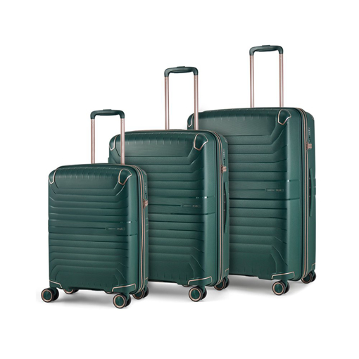 Obrázek z Sada cestovních kufrů ROCK Astrid - zelená - 100 / 65 / 36 L 