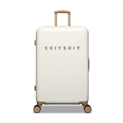 Obrázek z Plastový kufr SUITSUIT® Fusion White Swan M - bílá - 60 L 