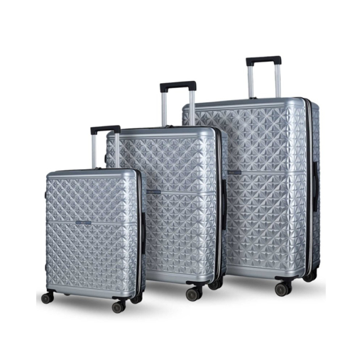 Obrázek z Sada cestovních kufrů ROCK Maya - stříbrná - 118 / 75 / 35 L 