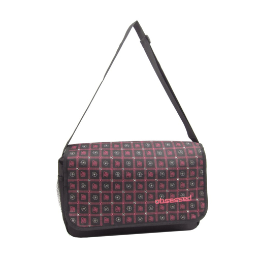 Obrázek z Taška přes rameno OBSESSED 7311s Spiral - černá / růžová - 14.5 L 