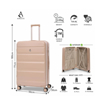 Obrázek z Sada cestovních kufrů AEROLITE T-635 - béžová - 100.8 / 67 / 38.8 L 